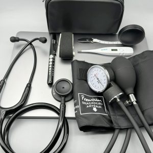Kit Acadêmico Estetoscópio Spirit MD Pro-Lite Adulto Black Edition (6)