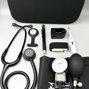 Kit Acadêmico Estetoscópio 3M™ Littmann® Classic III™ 5803 Black Edition