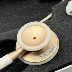 BAZAR - Estetoscópio Spirit Pro-Lite II Adulto Branco com Dourado (LER A DESCRIÇÃO)