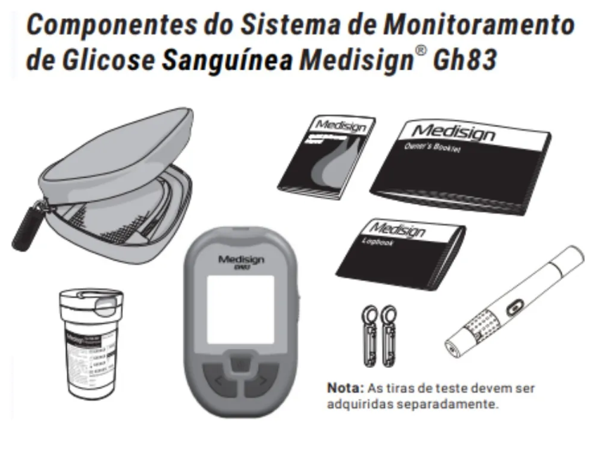 Medidor de Glicose Medisign GH83 Completo - Resultado 5 Segundos - Imagem 5